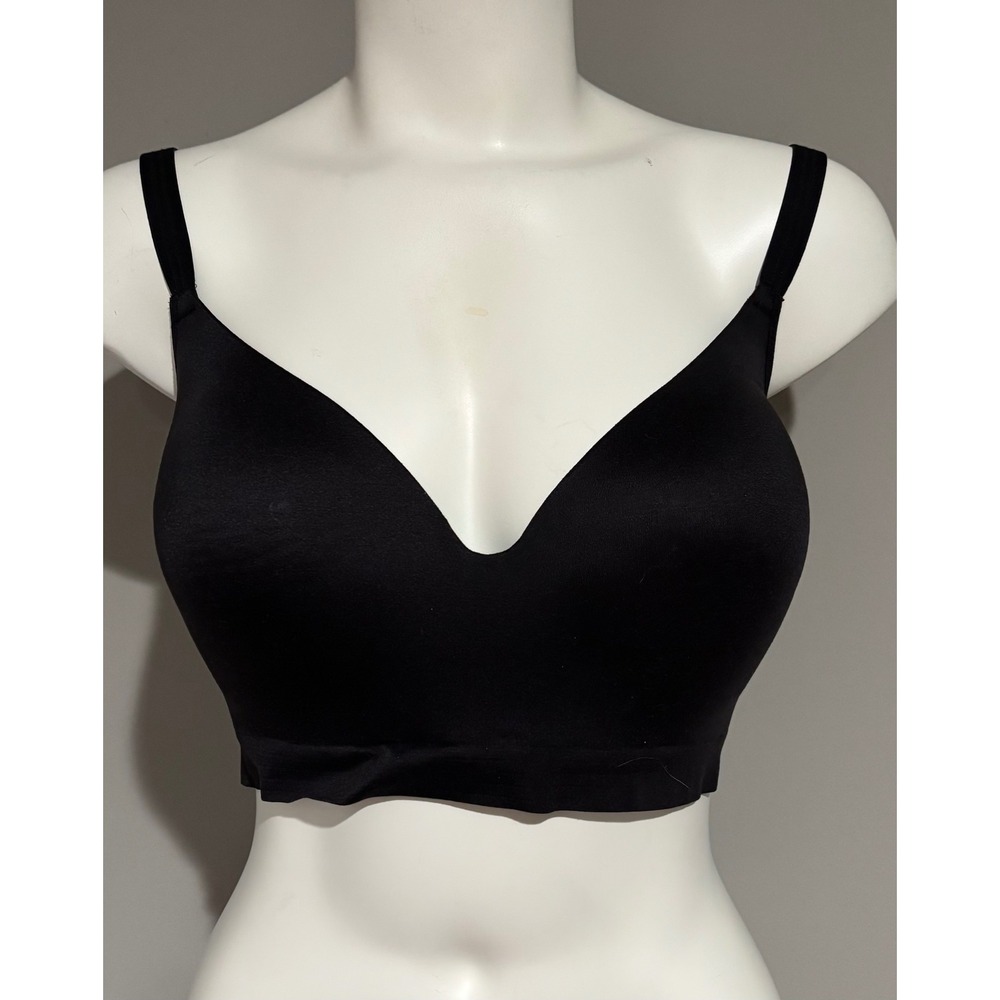 Hanes Ultimate Wireless T-Shirt Bra Black Light Push Up DHHU41 XL